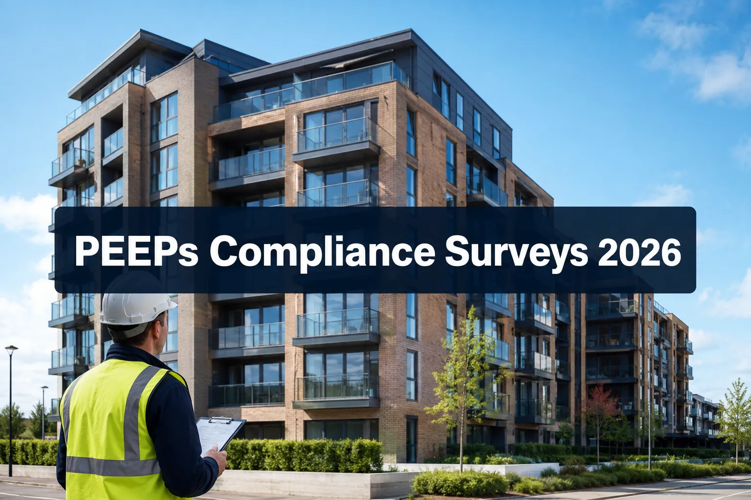 Professional () hero image with (≤42 chars): 'PEEPs Compliance Surveys 2026' in crisp white on a dark semi-transparent