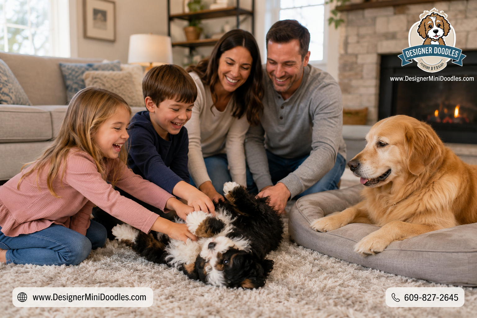 Are Mini Bernedoodles Good With Kids and Other Pets
