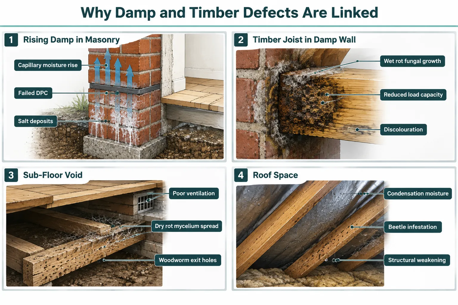 Why Damp and Timber Defects Cannot Be Assessed in Isolation