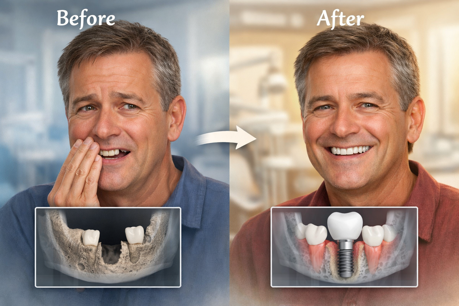 Dental Implants Before And After