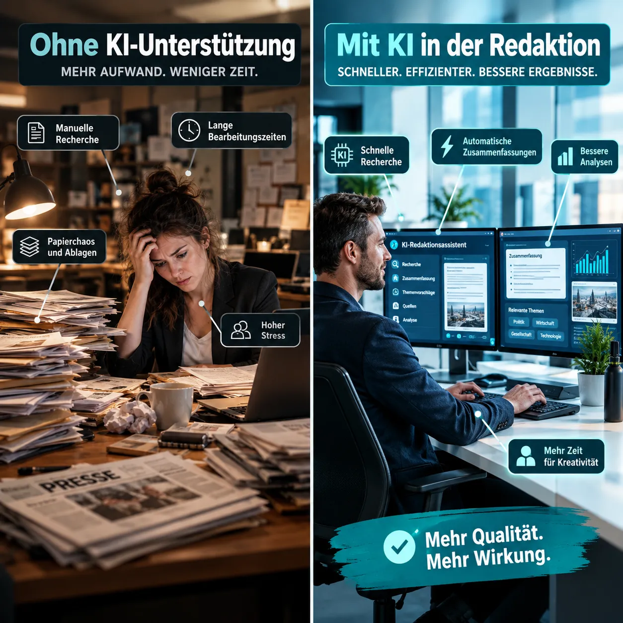 Hybride Workflows: Wo Mensch und KI sich ergänzen