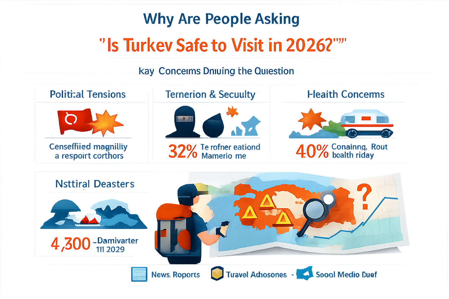 Professional infographic for article "Is Turkey Safe to Visit in 2026? An Honest Region-by-Region Guide", section: "Why Are