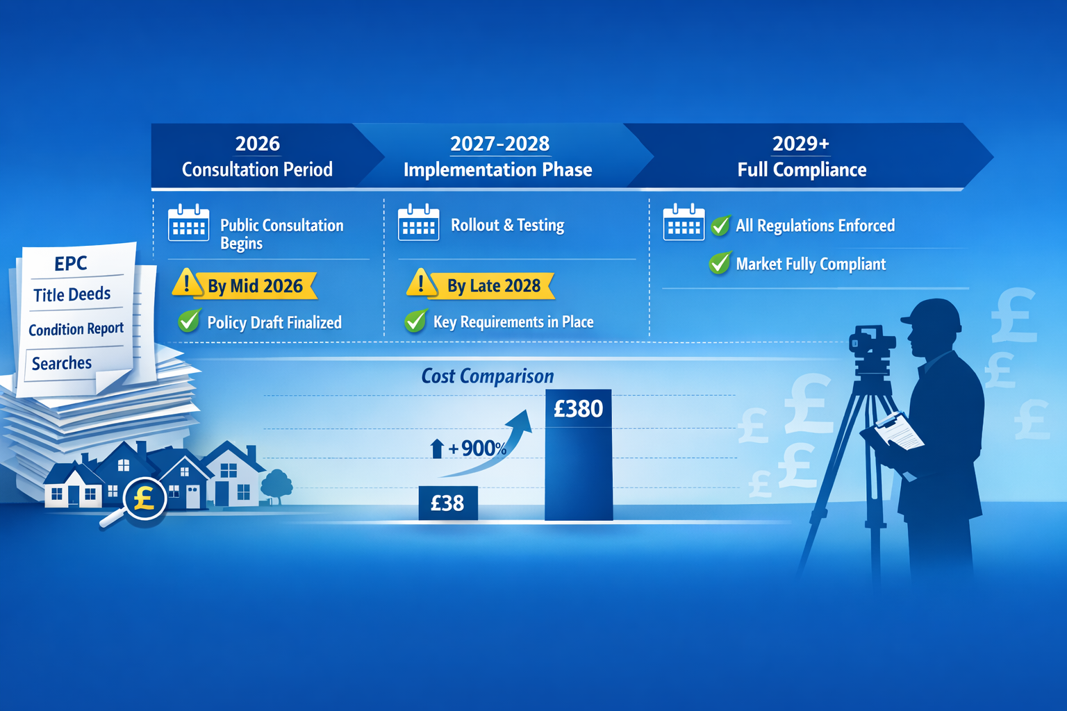 Detailed () infographic showing timeline roadmap from 2026 onwards with three distinct phases: 'Consultation Period',