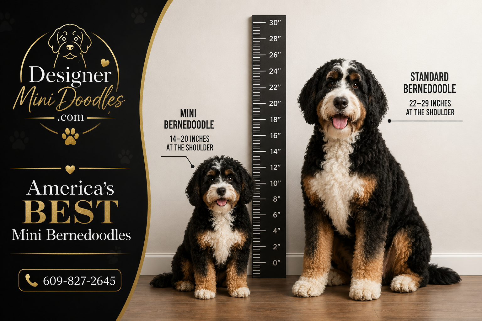 Mini Bernedoodle size