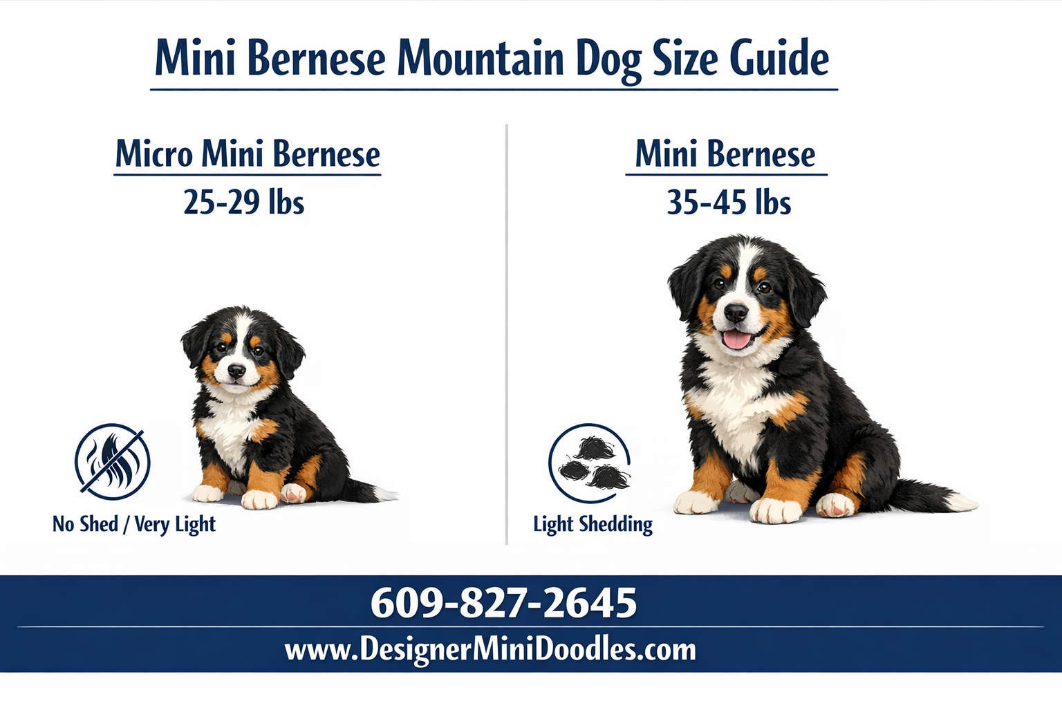 mini Bernese Mountain dog size