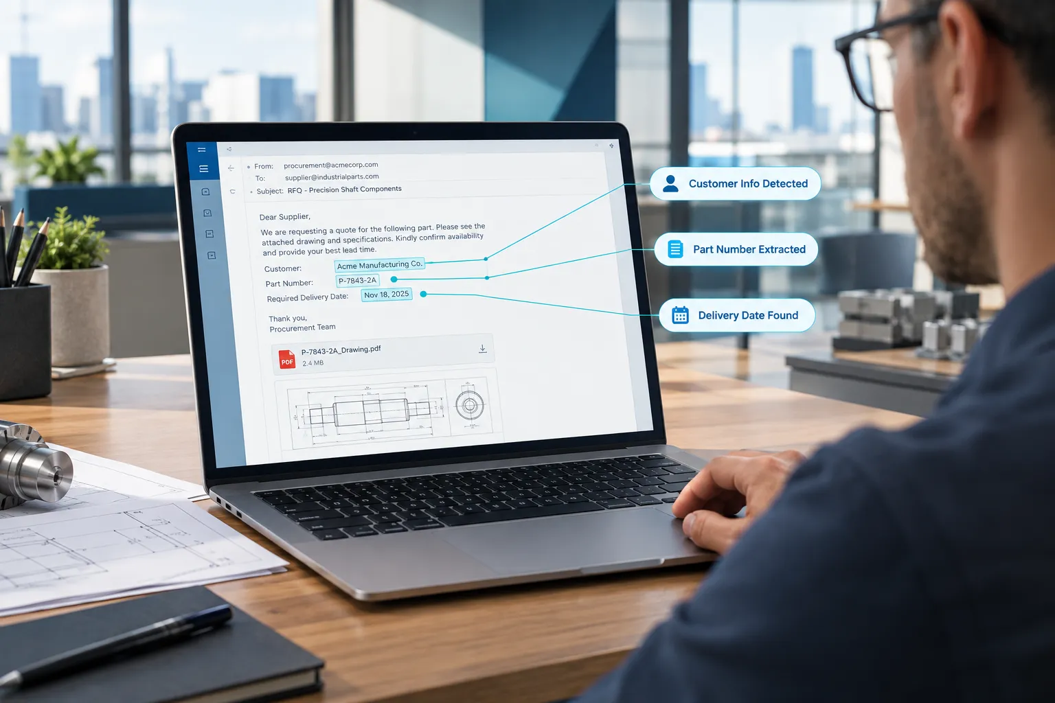 Click to regenerate this image How Much Time Can AI Save on Manual RFQ Processing?