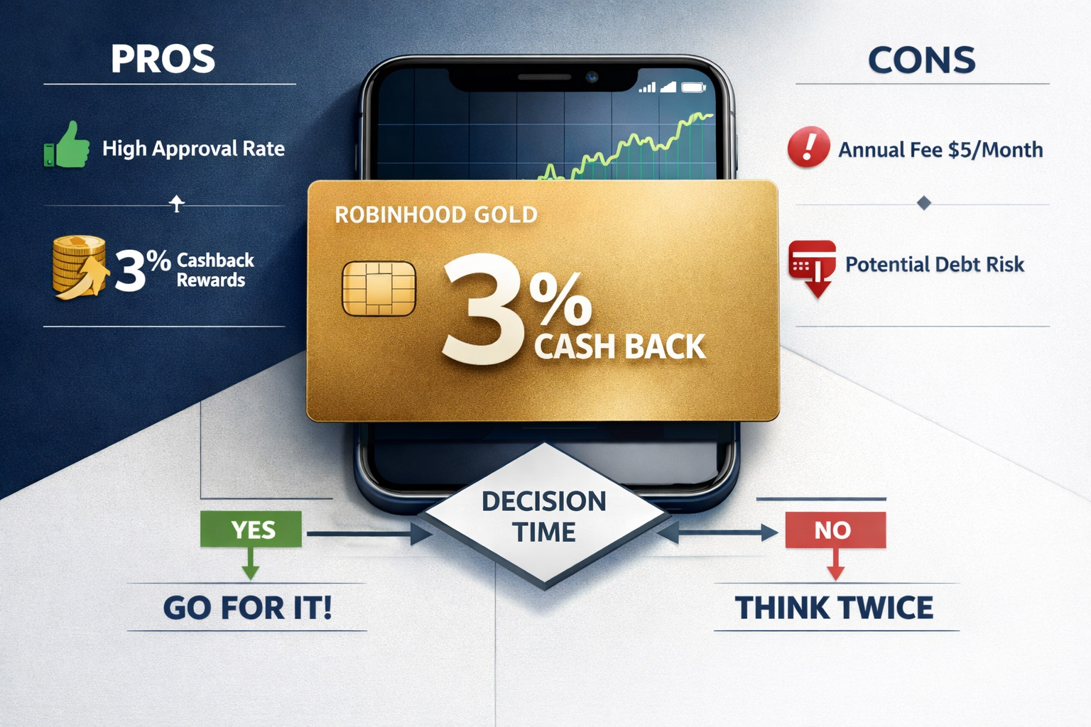 Cover Image (3:2) Instruction A modern credit card on a phone trading app screen showing a rising stock chart and cashback percentage “3%”. 