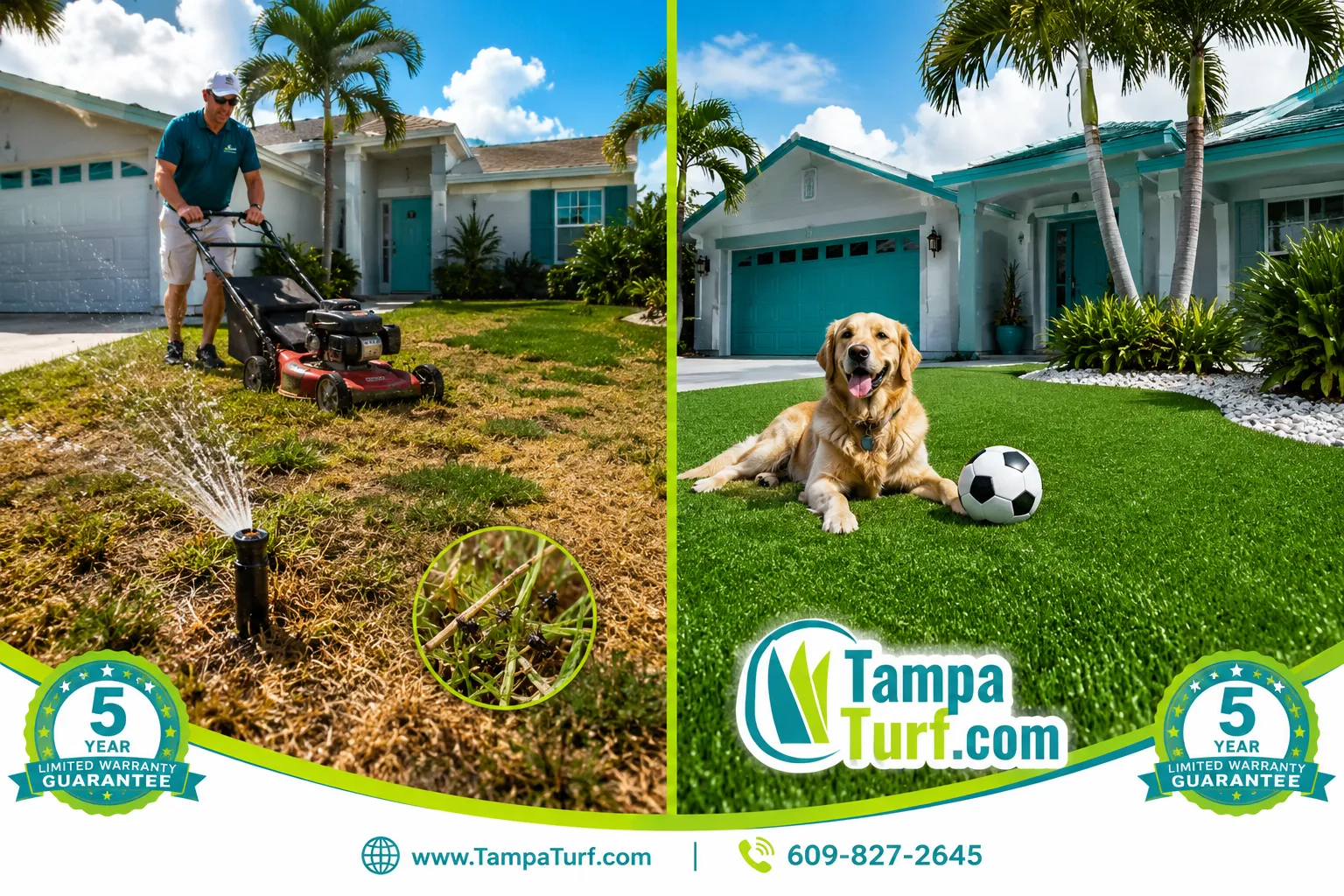Artificial turf vs natural grass in the Florida climate