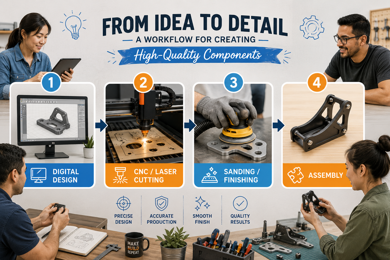 Integrating Design Software and Material Science for Small CNC and Laser Cutter Mastery: Jigs, Templates, and Detail Work for