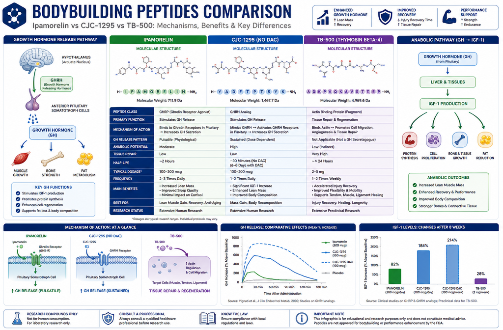 Key Peptides Studied for Muscle and Body Composition