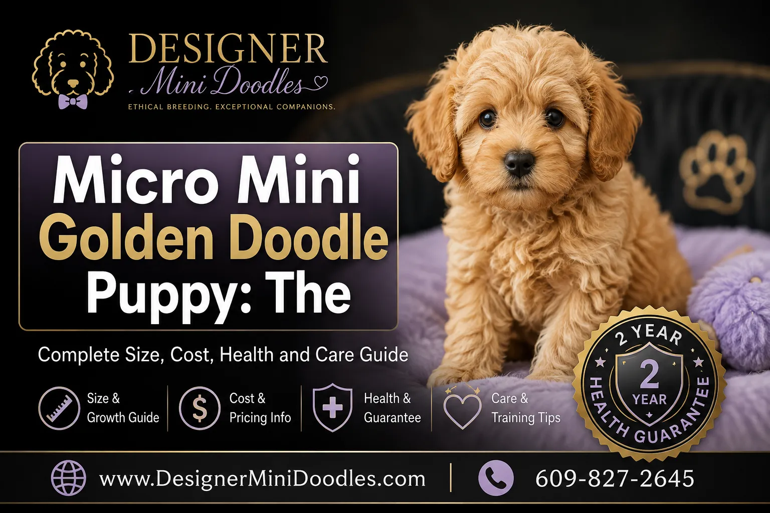 micro mini golden doodle puppy