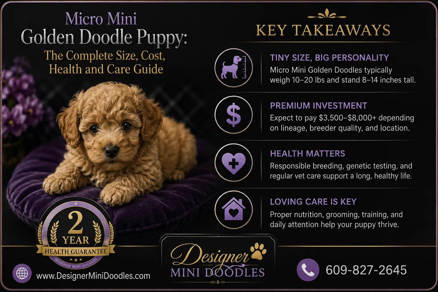 micro mini golden doodle puppy