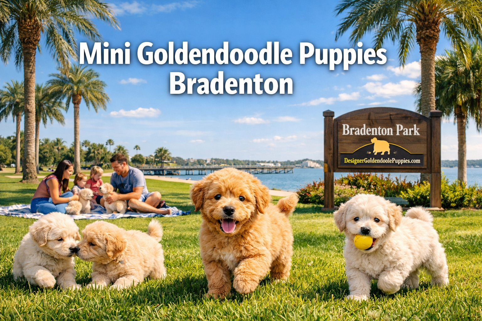 use keyphrases / topics as alt text do not use big paragraphs. Put logo of designergoldendoodlepuppies.com in images as possible where possi