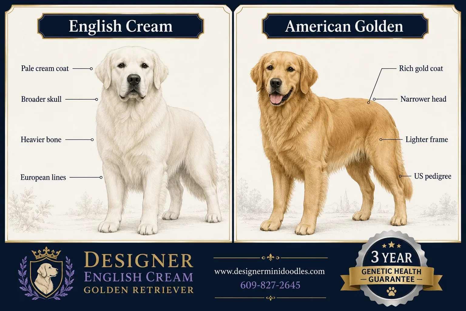 reputable english cream golden retriever breeders