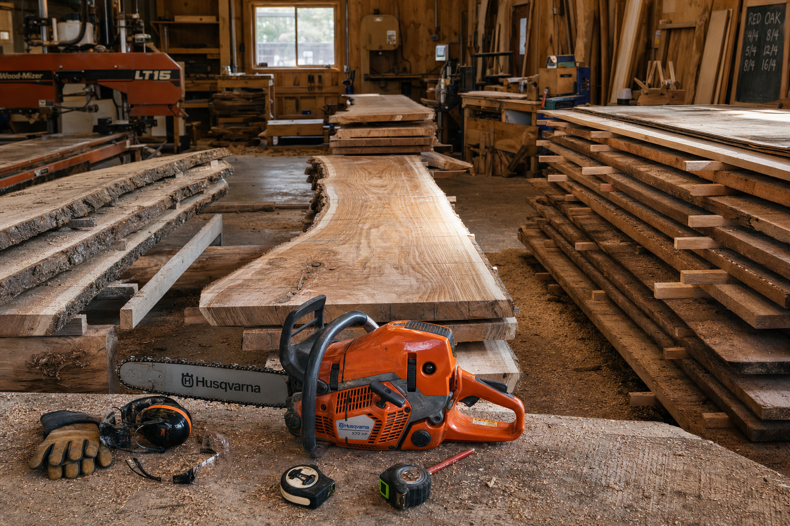 From Rough Logs to Dimensioned Slabs: The Milling Process with Husqvarna Chainsaws