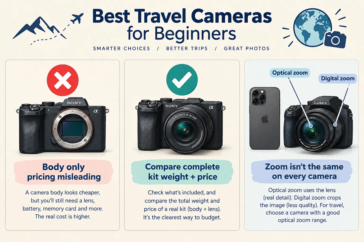 The Best Travel Cameras for Beginners in 2026, One by One