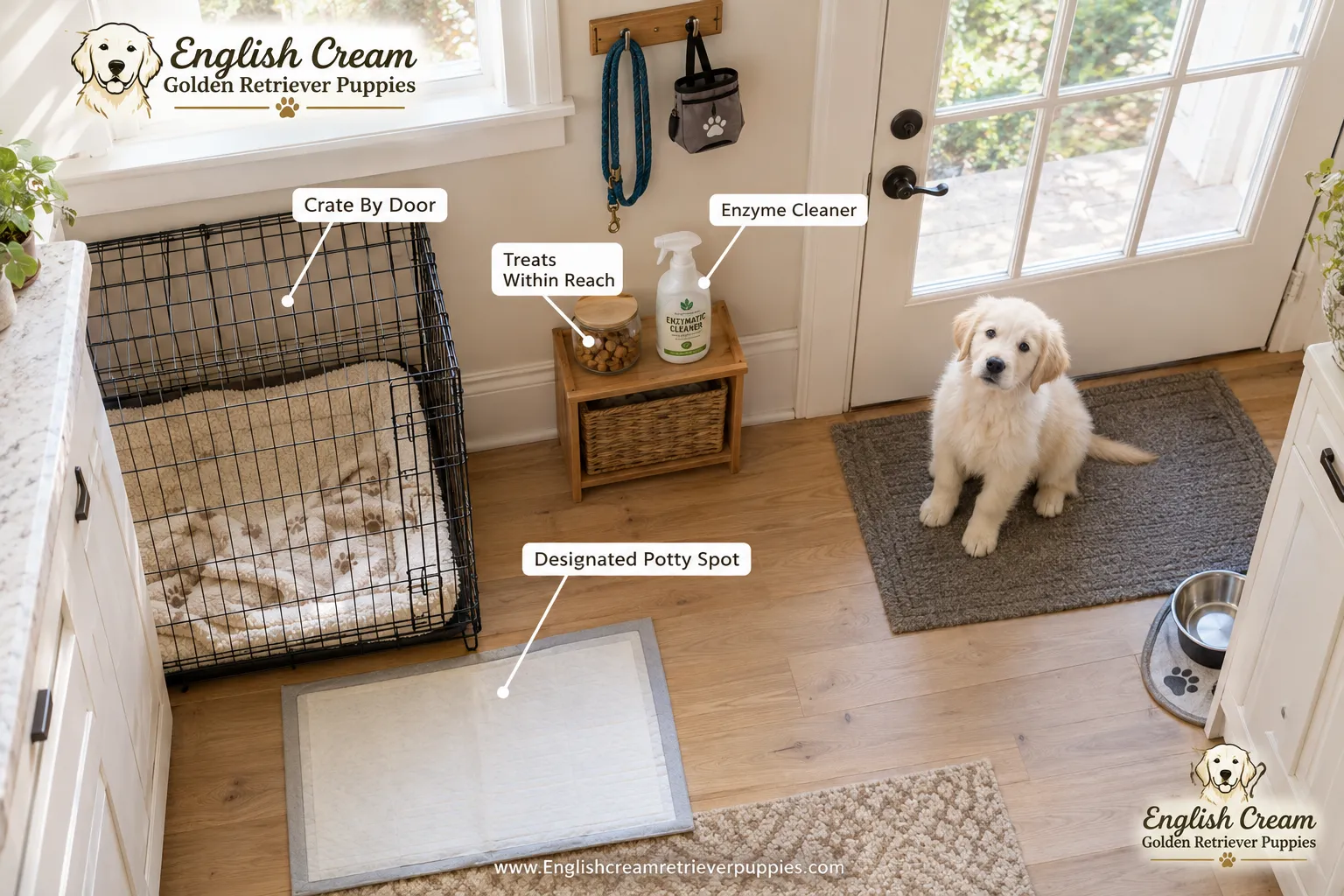 Best Housebreaking Schedule for English Cream Retriever Puppies