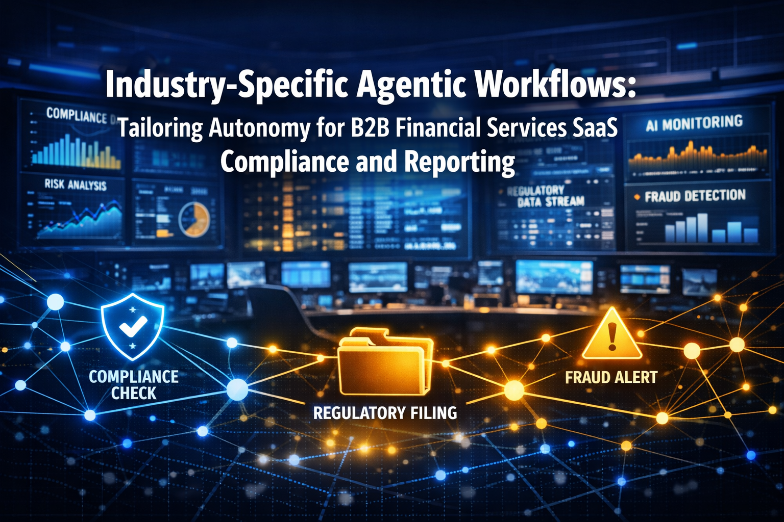 Professional () editorial hero image with 'Industry-Specific Agentic Workflows: Tailoring Autonomy for B2B Financial
