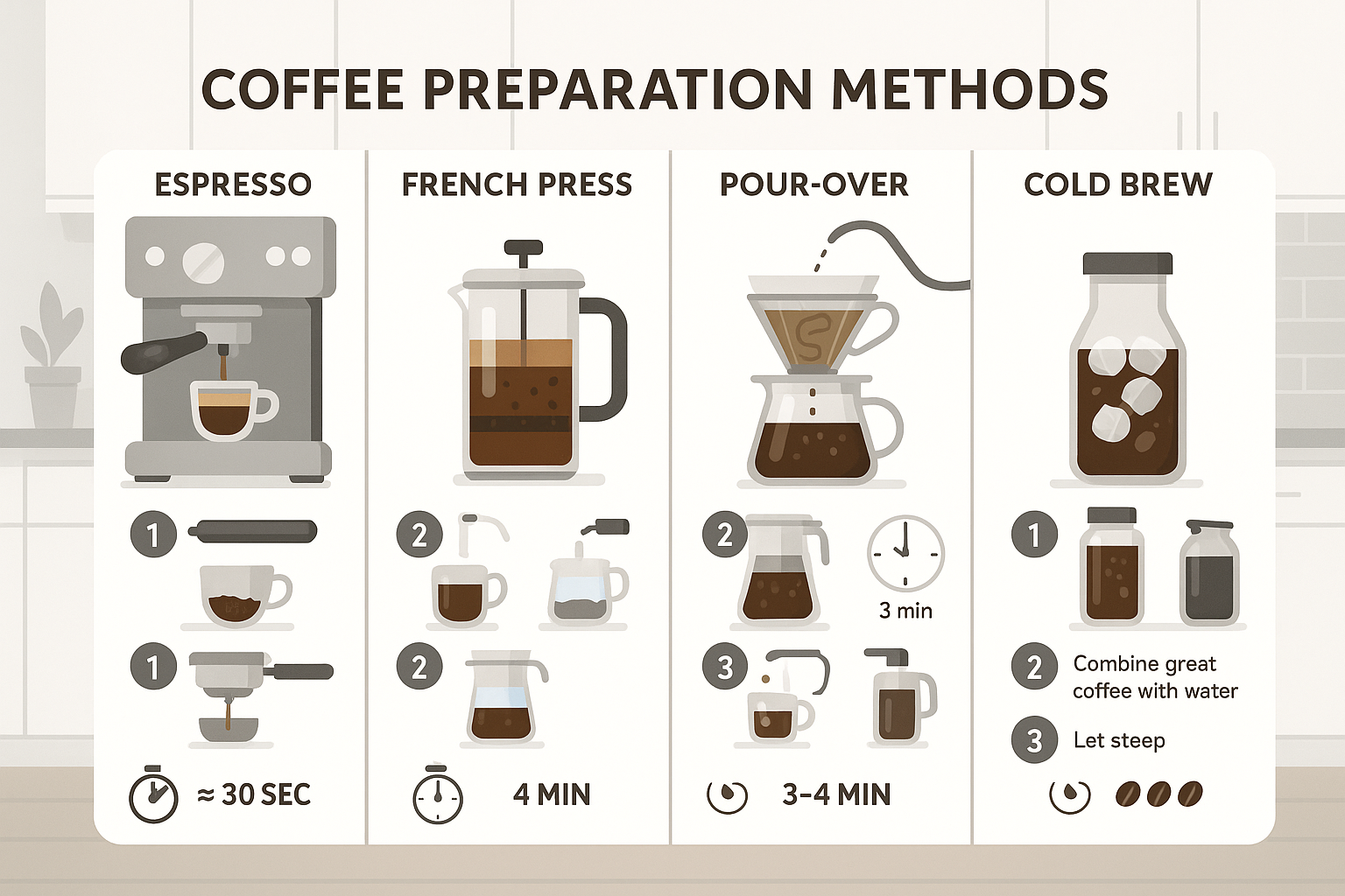 what are the four types of coffee