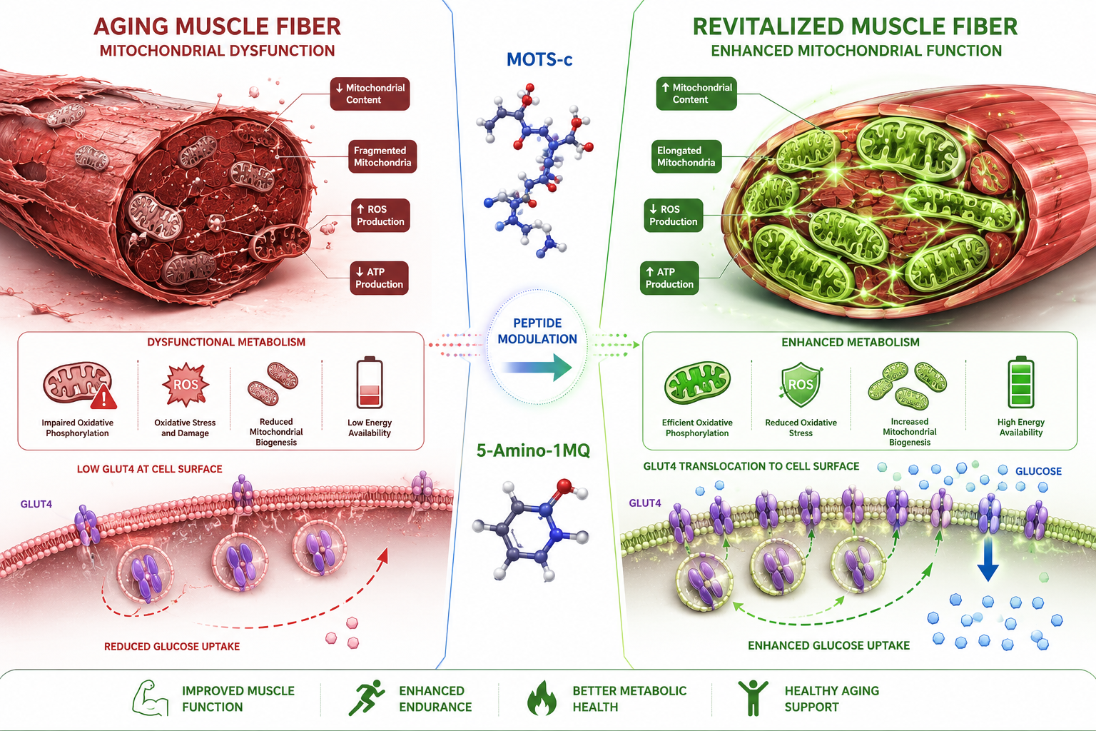 Mitochondrial Biogenesis and Peptide Modulation: Convergence of MOTS-c and 5-Amino-1MQ in Research