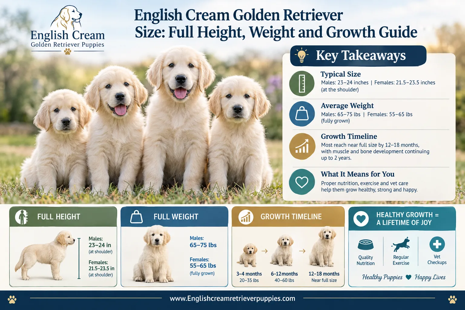 English Cream Golden Retriever Growth Rate: How Fast Do They Grow?