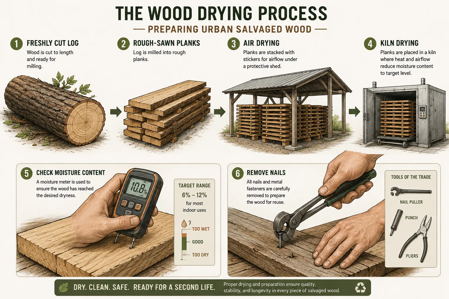 De-Nailing and Initial Flattening