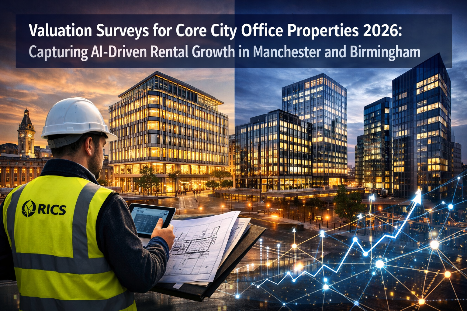 Professional () hero image featuring 'Valuation Surveys for Core City Office Properties 2026: Capturing AI-Driven Rental