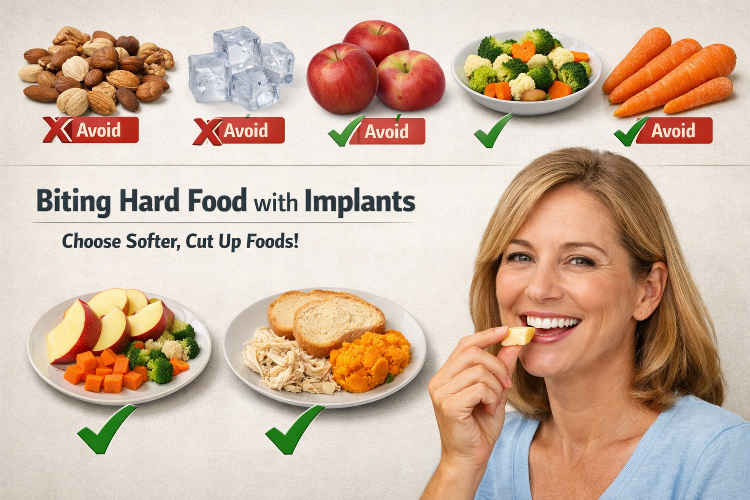 Can You Bite Hard Food With Implants