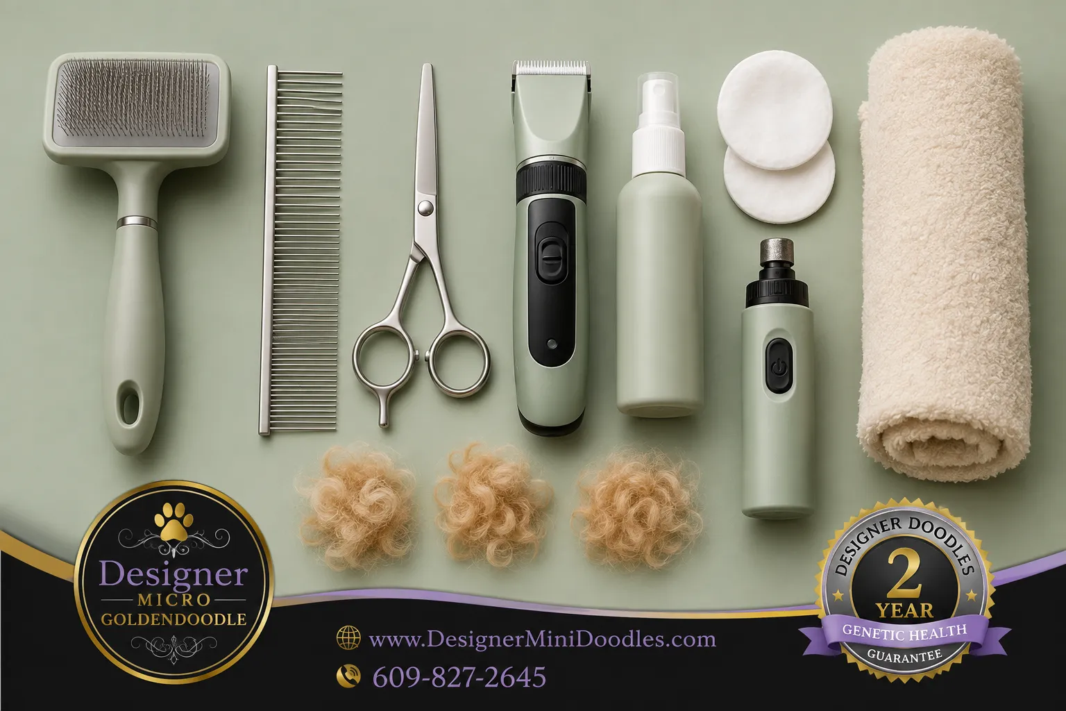 Grooming schedule for an Orlando micro goldendoodle