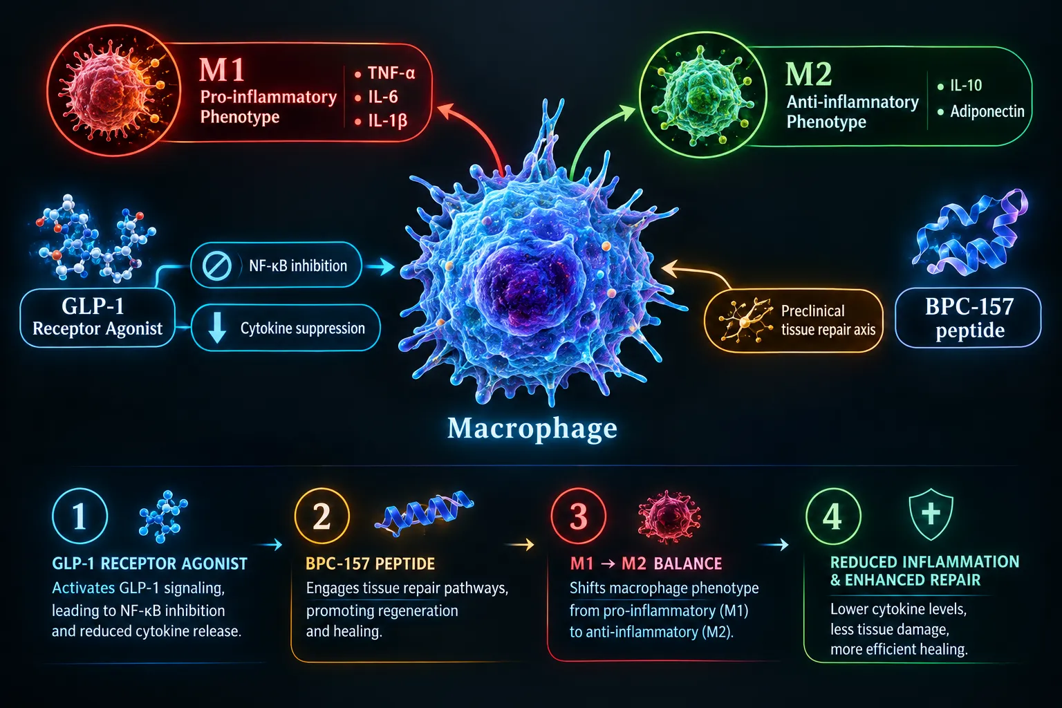 GLP-Class Adjuncts: The Evidence Base for Anti-Inflammatory Peptide Immunomodulation