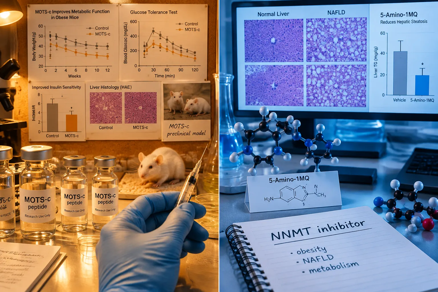 The Mechanistic Case for 5-Amino-1MQ and MOTS-c Synergy in Metabolic Research