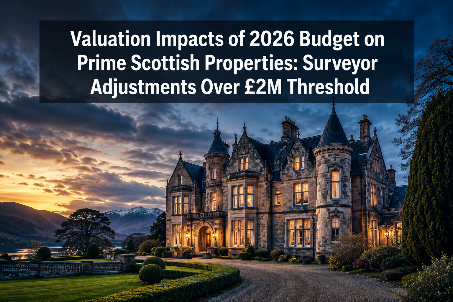 Professional () hero image with : 'Valuation Impacts of 2026 Budget on Prime Scottish Properties: Surveyor Adjustments Over