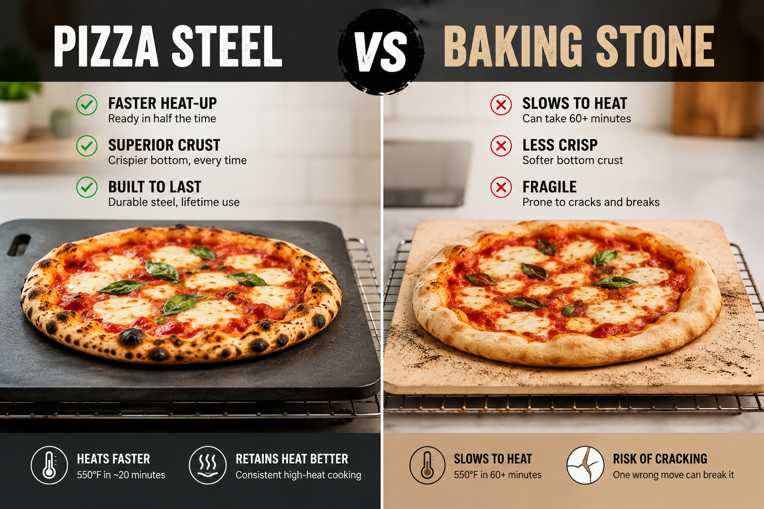 Pizza Steel vs Baking Stone Steelmade Pizza Baking Steel Review
Pizza Steel vs Baking Stone