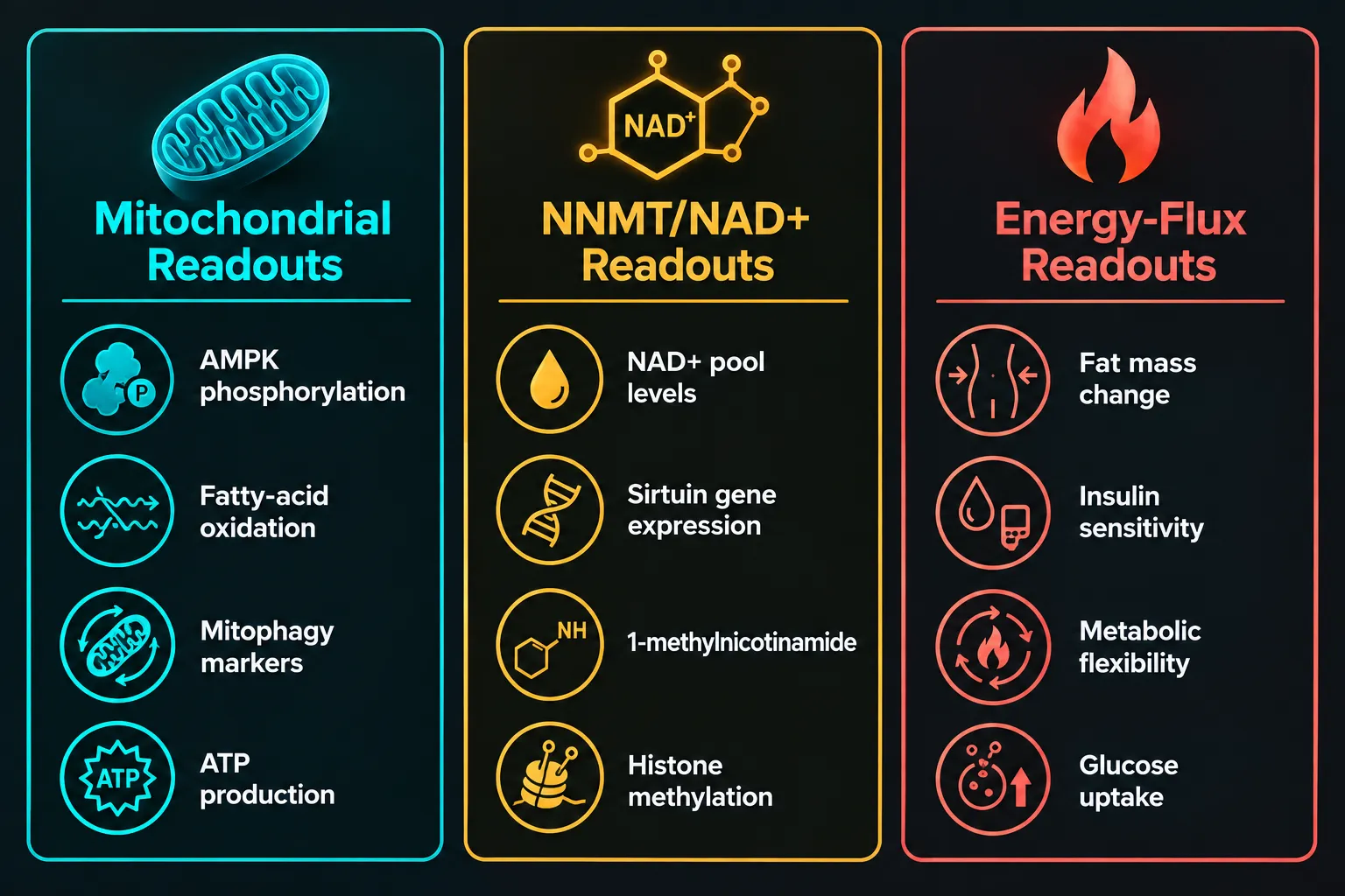 How to Separate Mitochondrial, NNMT, and Energy-Flux Readouts in Practice