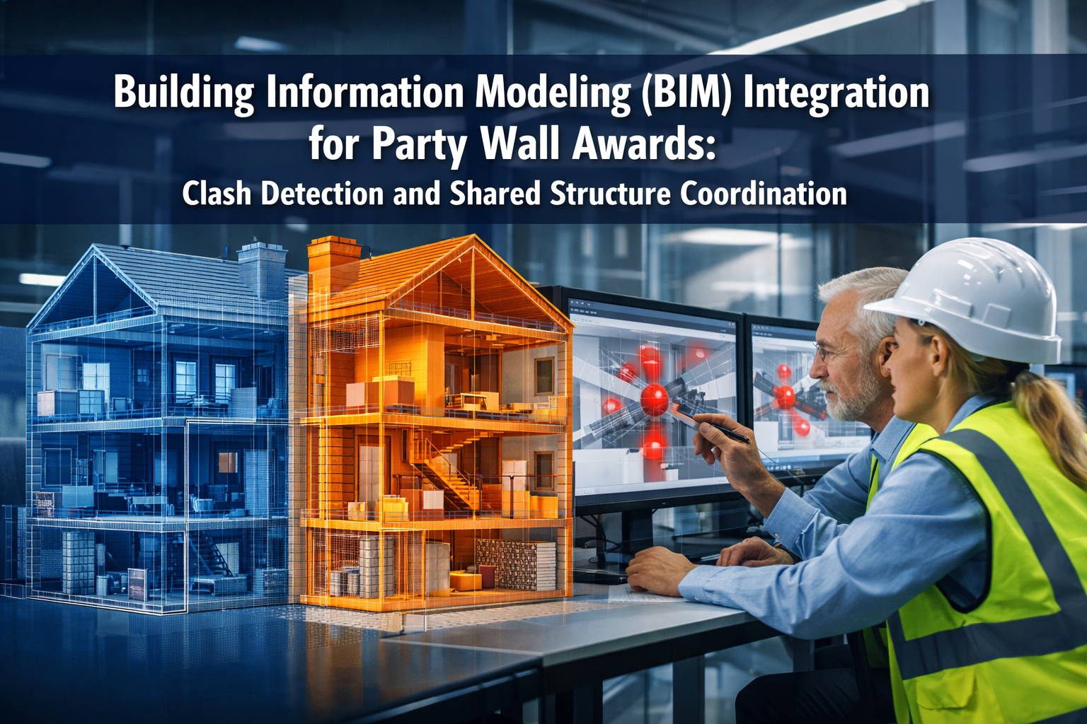 Professional () hero image with 'Building Information Modeling (BIM) Integration for Party Wall Awards: Clash Detection and