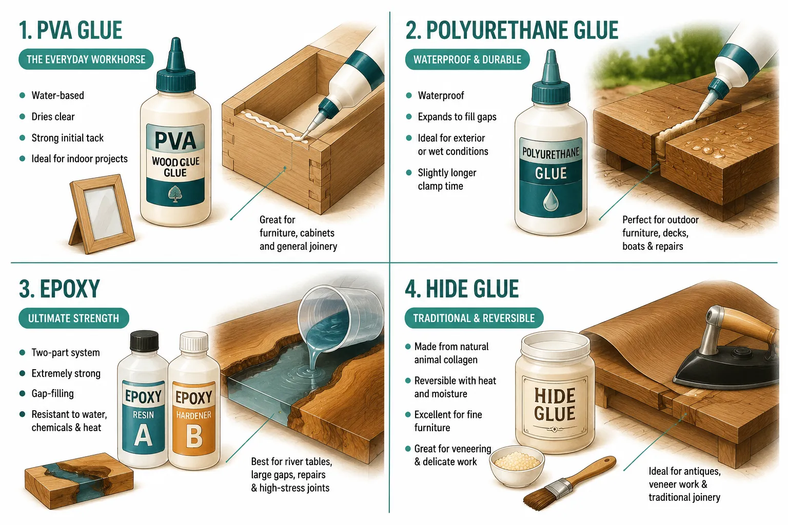 Understanding the Types of Wood Glue: A Comprehensive Overview
