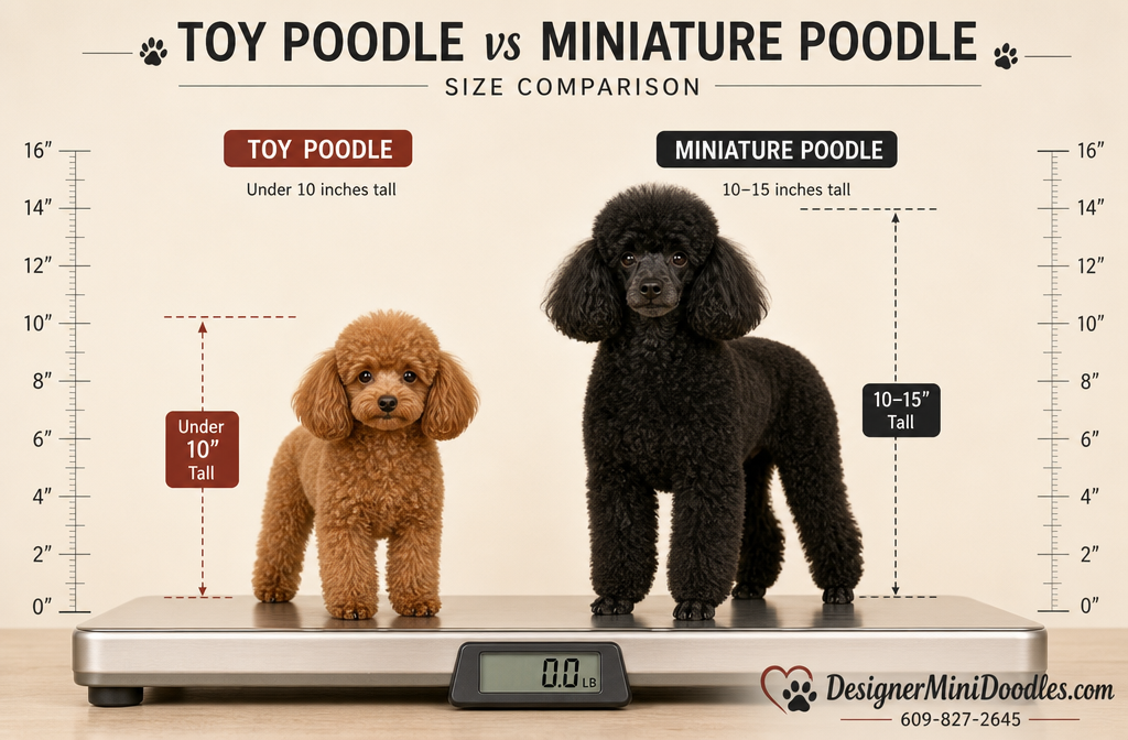 Size Difference Between Toy and Miniature Poodles