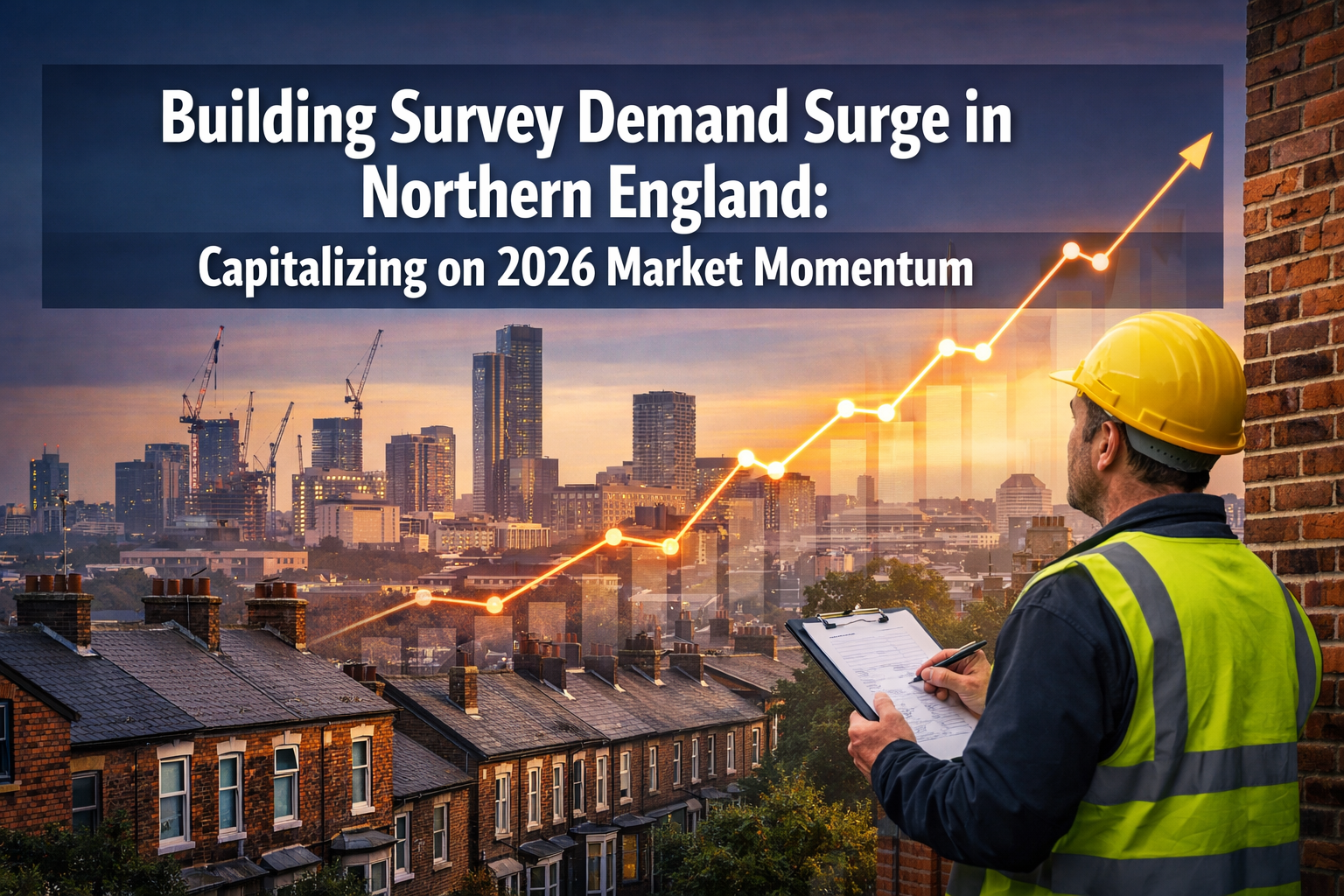 Professional () hero image with 'Building Survey Demand Surge in Northern England: Capitalizing on 2026 Market Momentum' in