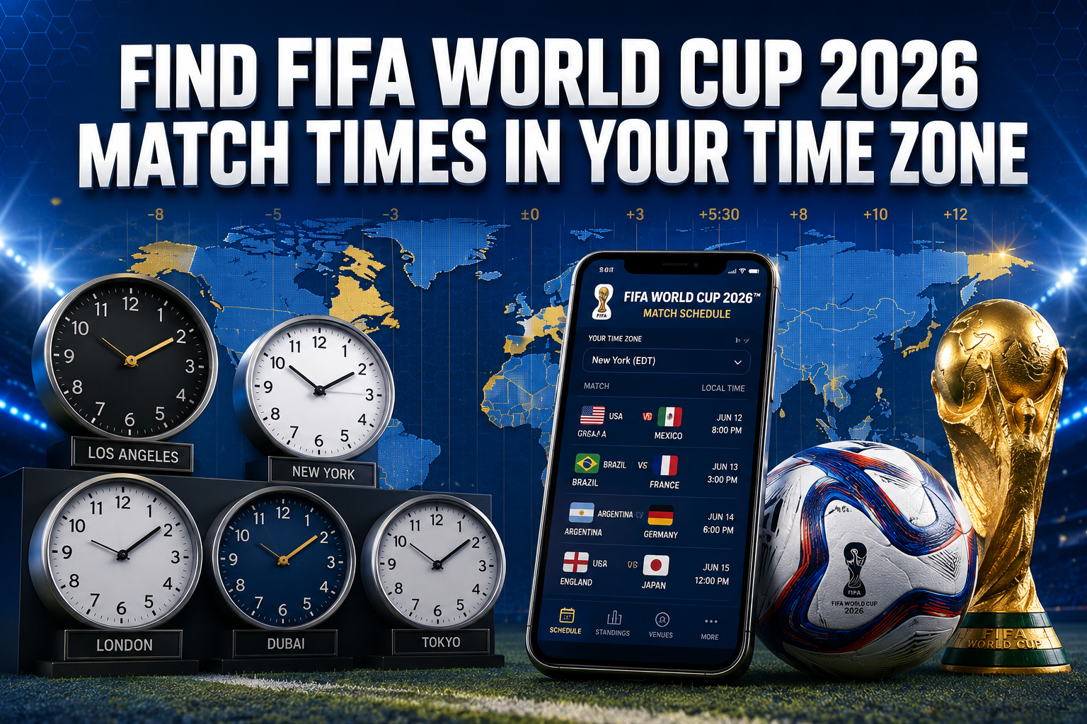How Do I Find FIFA World Cup 2026 Match Times in My Own Time Zone?