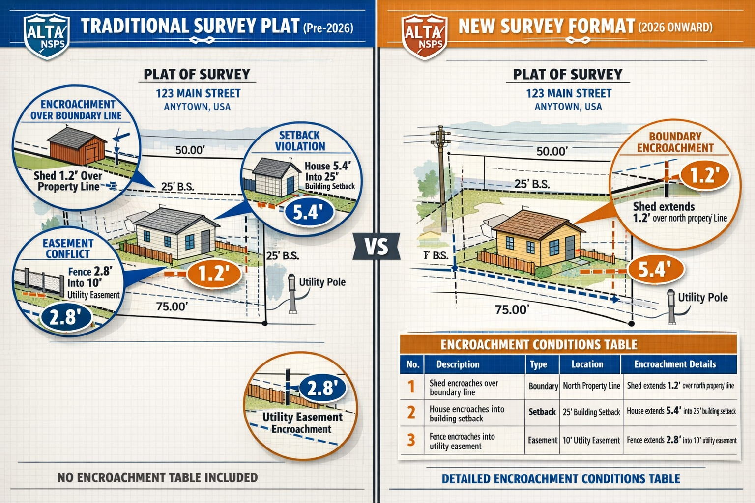 Detailed landscape format (1536x1024) infographic-style image displaying Table A Item 20 requirements with split-screen comparison. Left sid