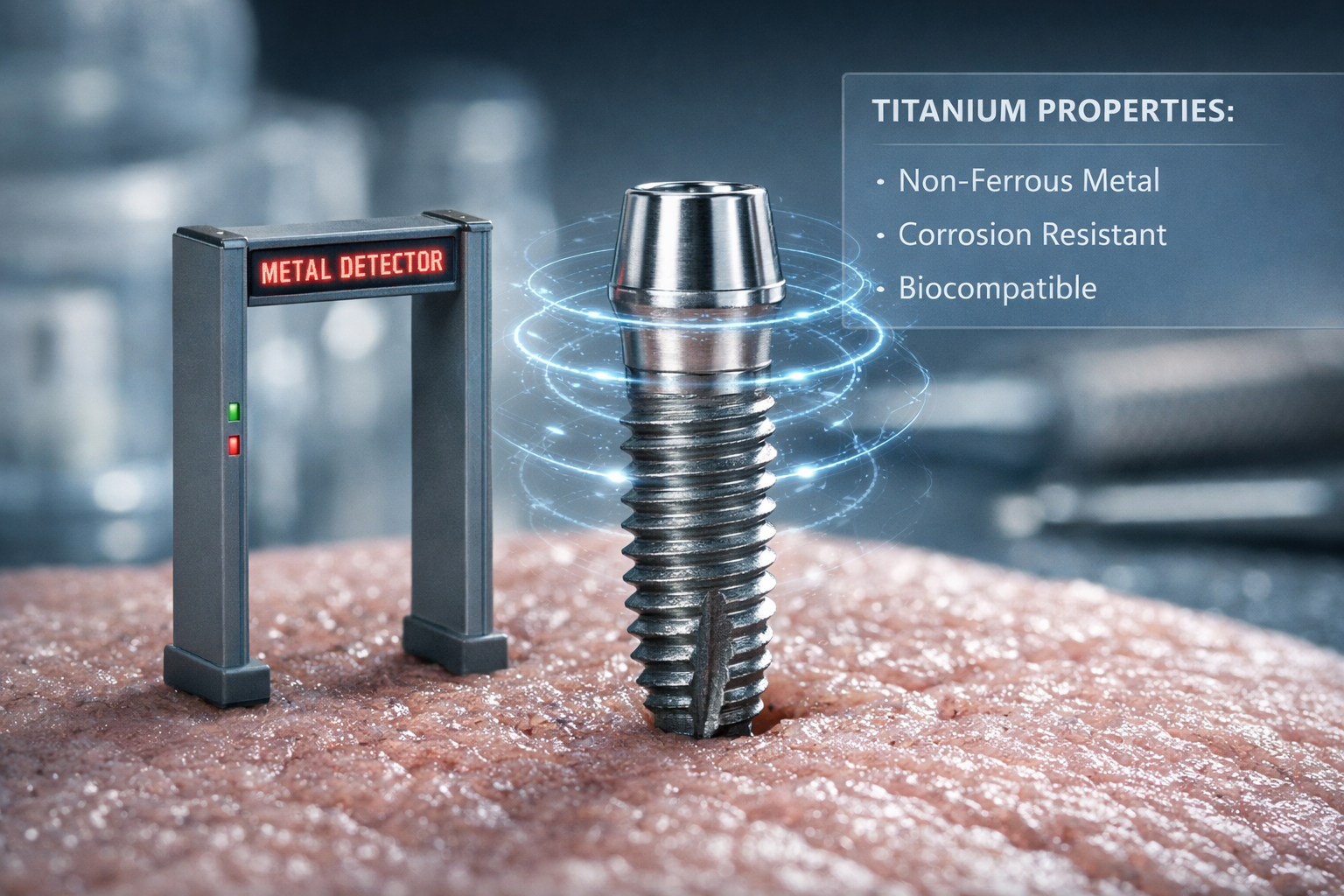 Will dental implants set off metal detectors at the airport