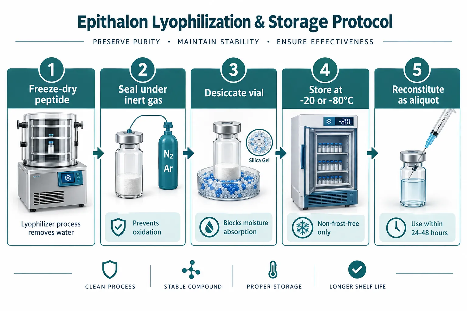 Optimizing Epithalon Lyophilization and Storage: Protocols That Protect Peptide Integrity