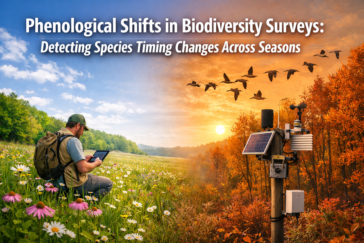 Professional () hero image featuring 'Phenological Shifts in Biodiversity Surveys: Detecting Species Timing Changes Across
