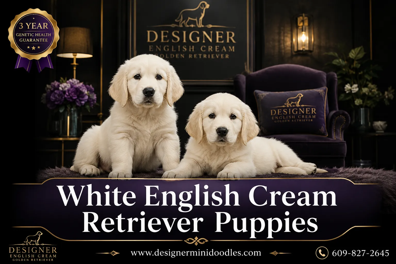 white english cream retriever puppies