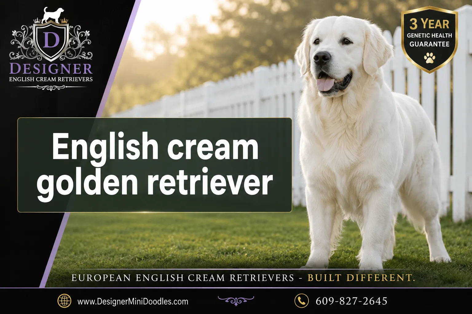 English cream golden retriever
