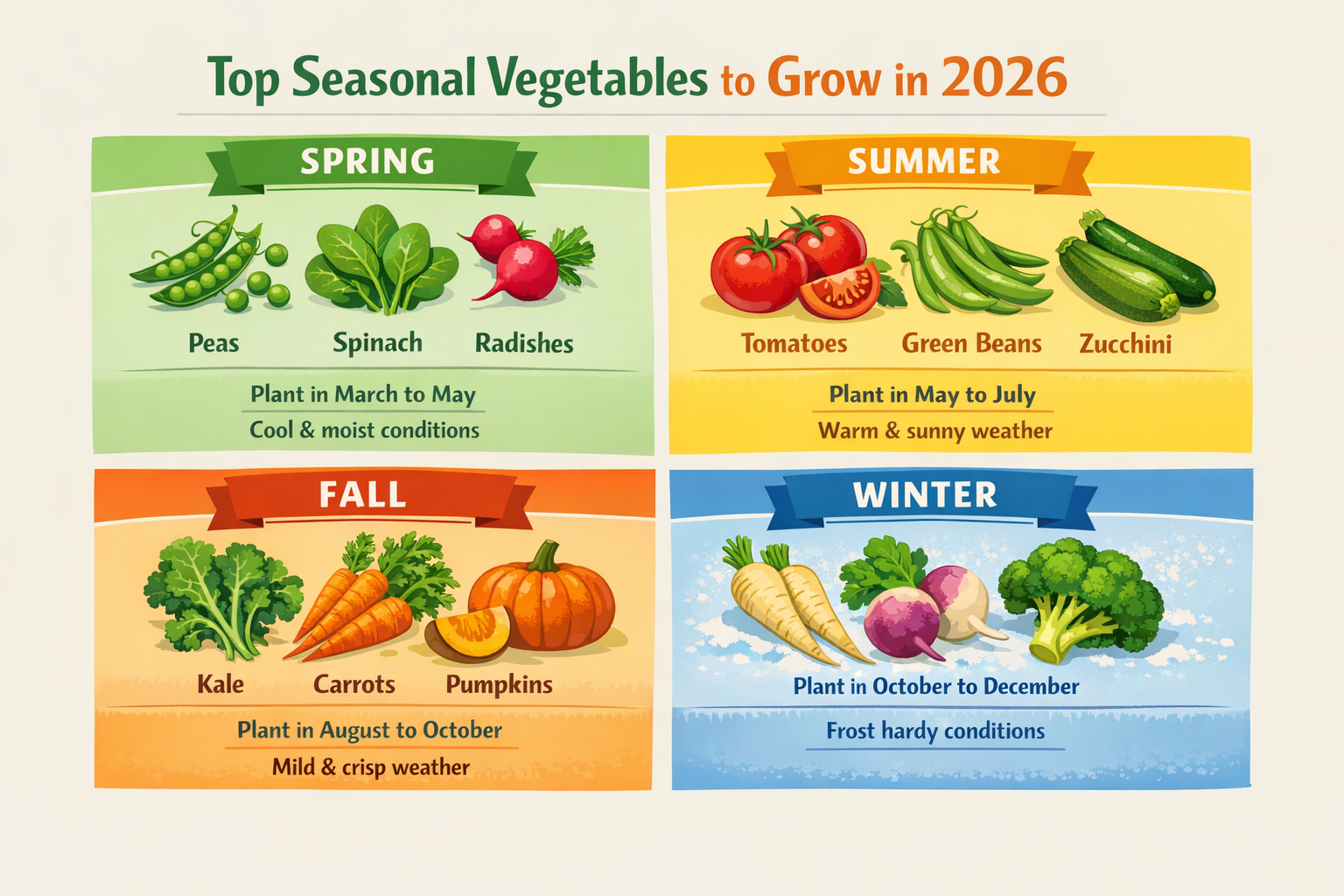 Seasonal Vegetables to Grow in 2026: Your Ultimate Guide