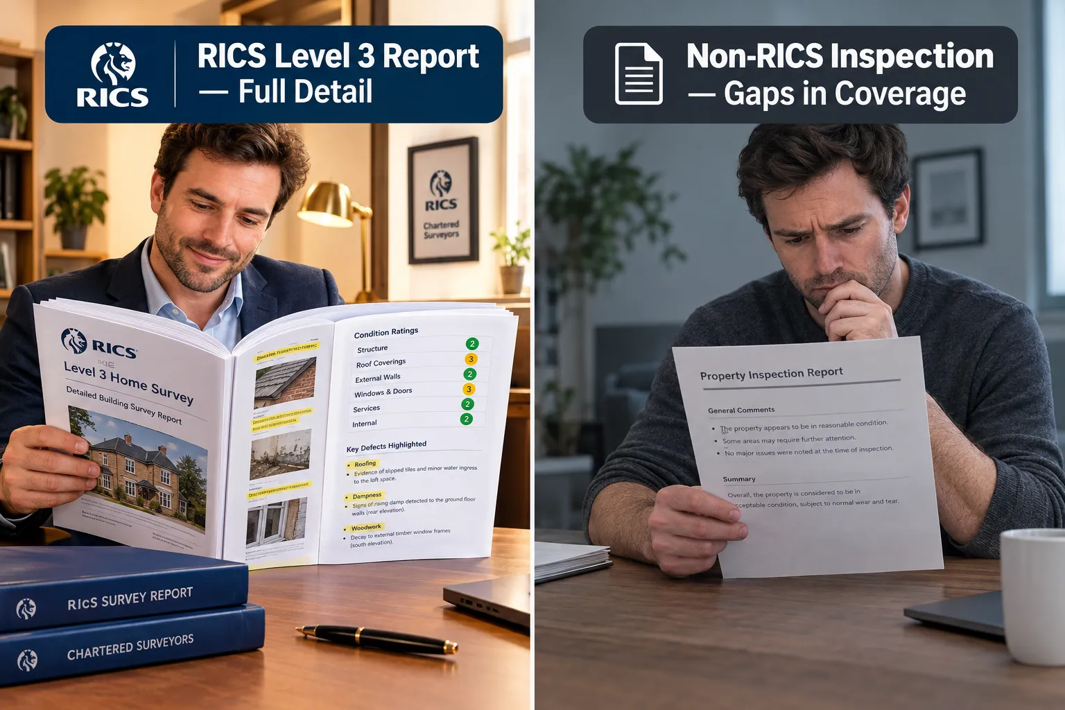 How Level 3 Compares With Non-RICS Inspections and Why It Matters