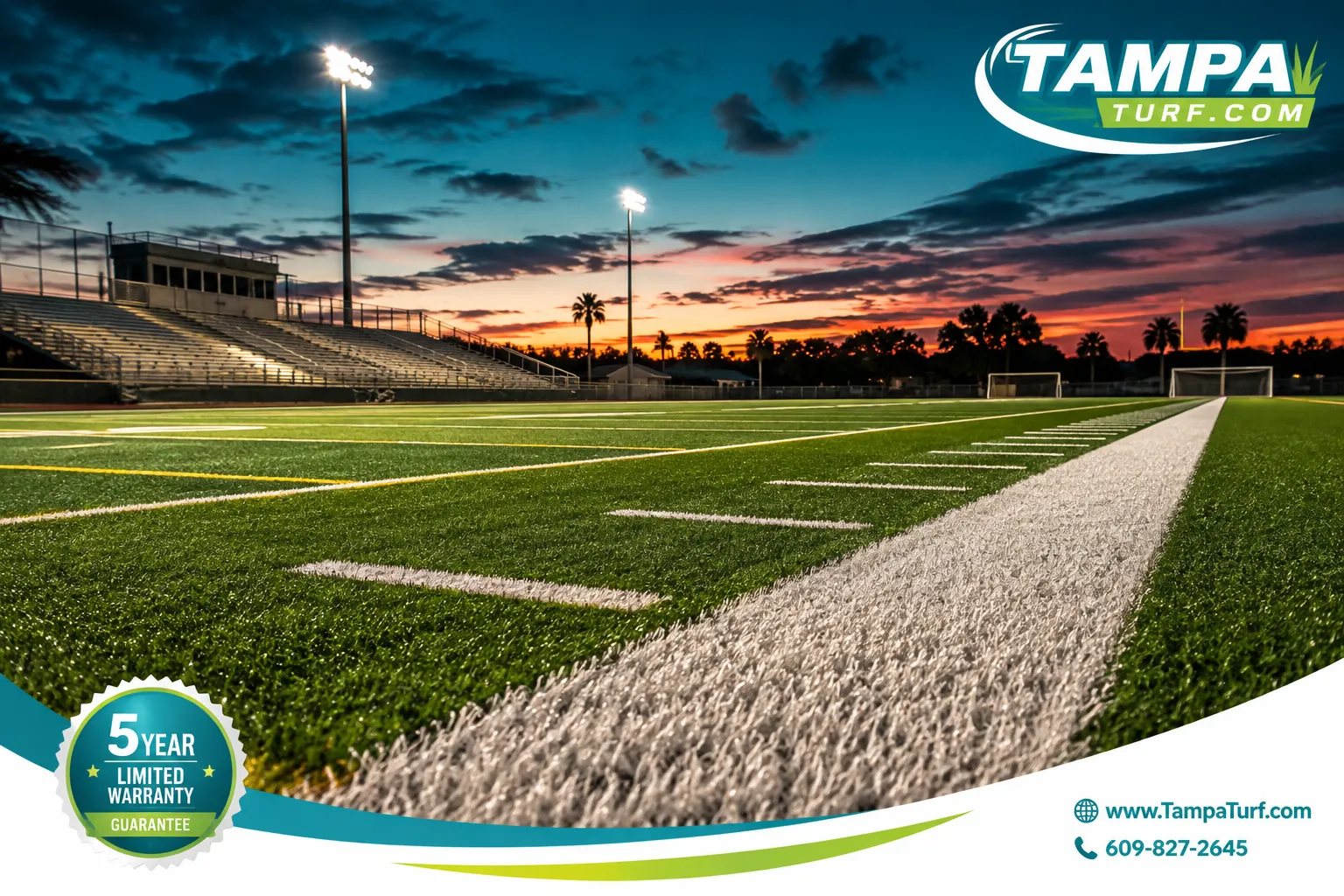Sports turf and commercial turf applications around Tampa Bay