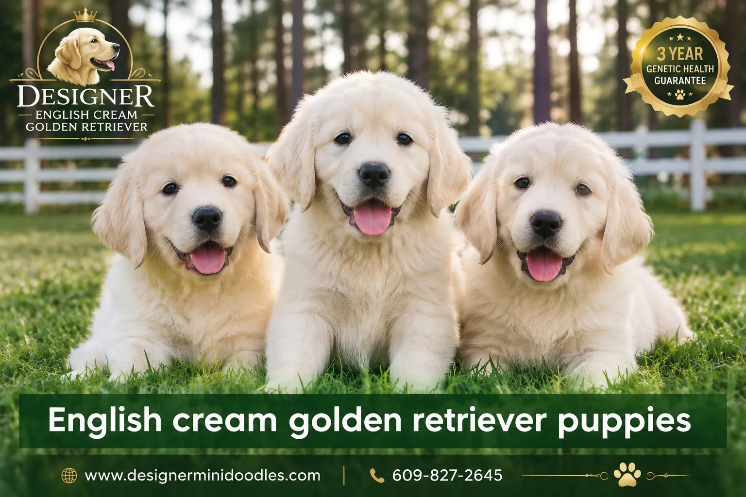 English cream golden retriever puppies Georgia