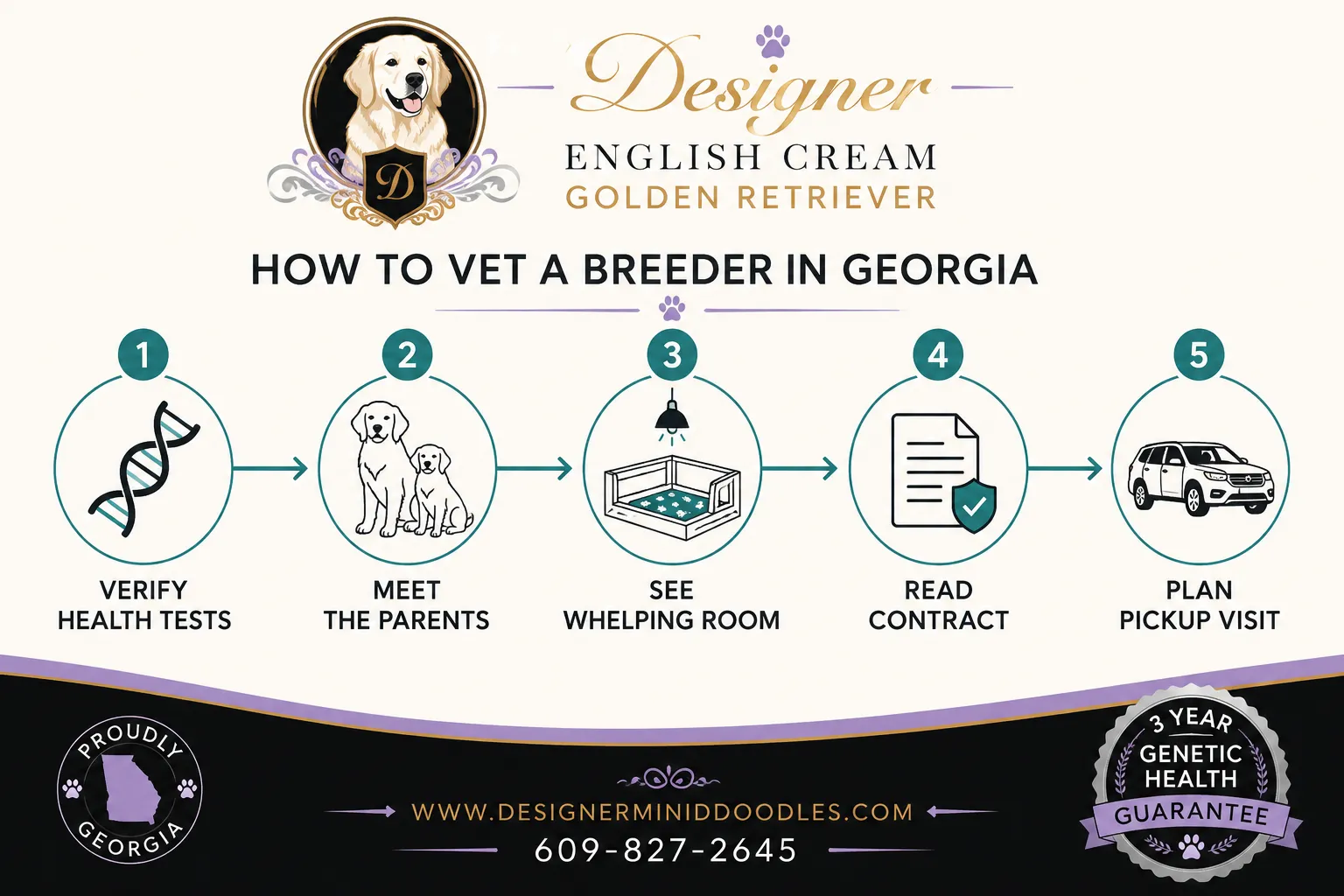 English cream golden retriever puppies Georgia